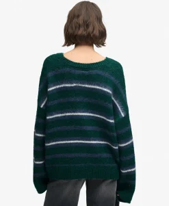 Slouchy Brushed Stripe Knit Jumper