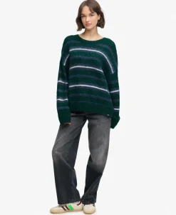 Slouchy Brushed Stripe Knit Jumper