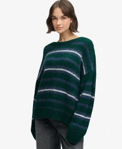 Slouchy Brushed Stripe Knit Jumper