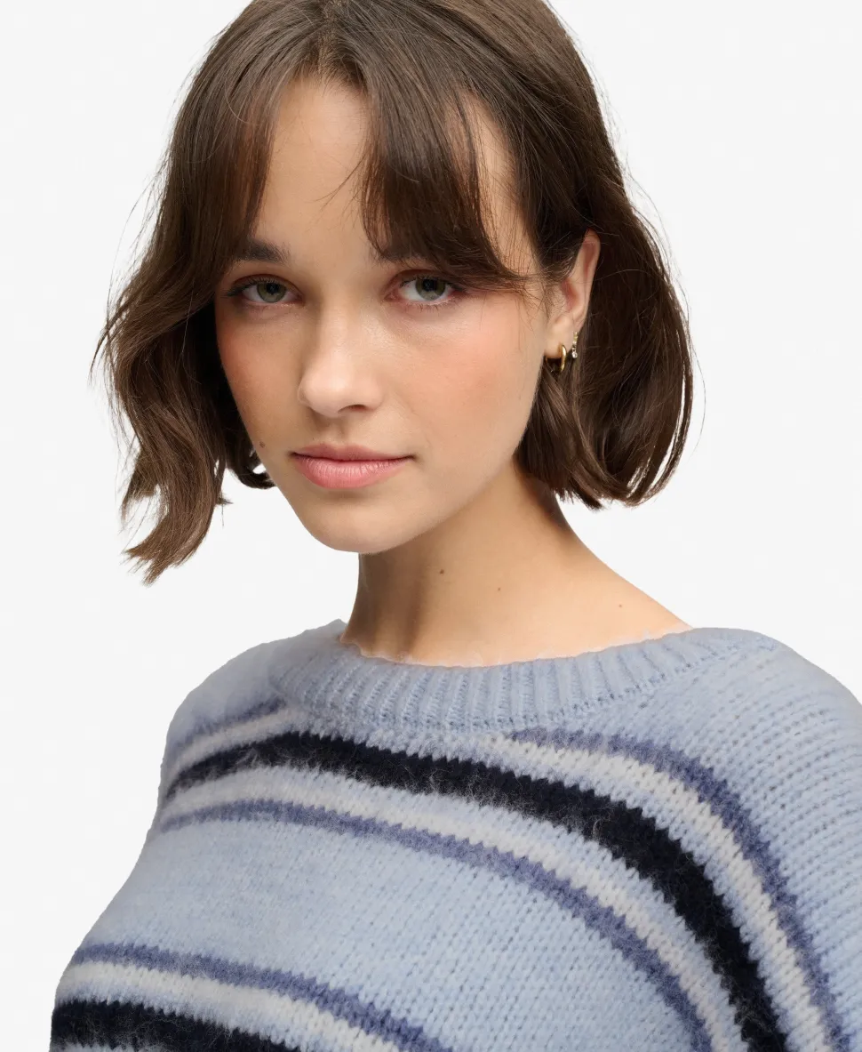 Slouchy Brushed Stripe Knit Jumper