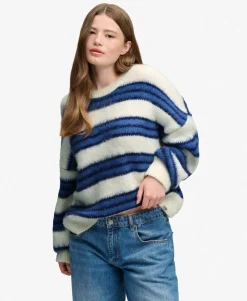 Slouchy Brushed Stripe Knit Jumper
