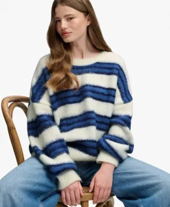 Slouchy Brushed Stripe Knit Jumper