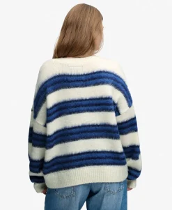 Slouchy Brushed Stripe Knit Jumper