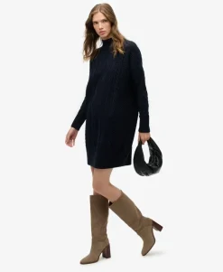 Slouchy Cable Knit Dress