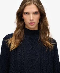 Slouchy Cable Knit Dress