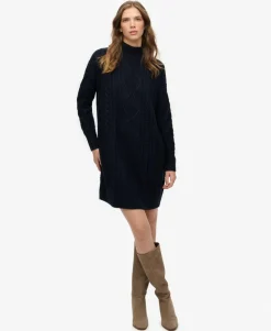 Slouchy Cable Knit Dress