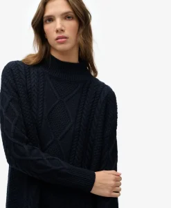Slouchy Cable Knit Dress