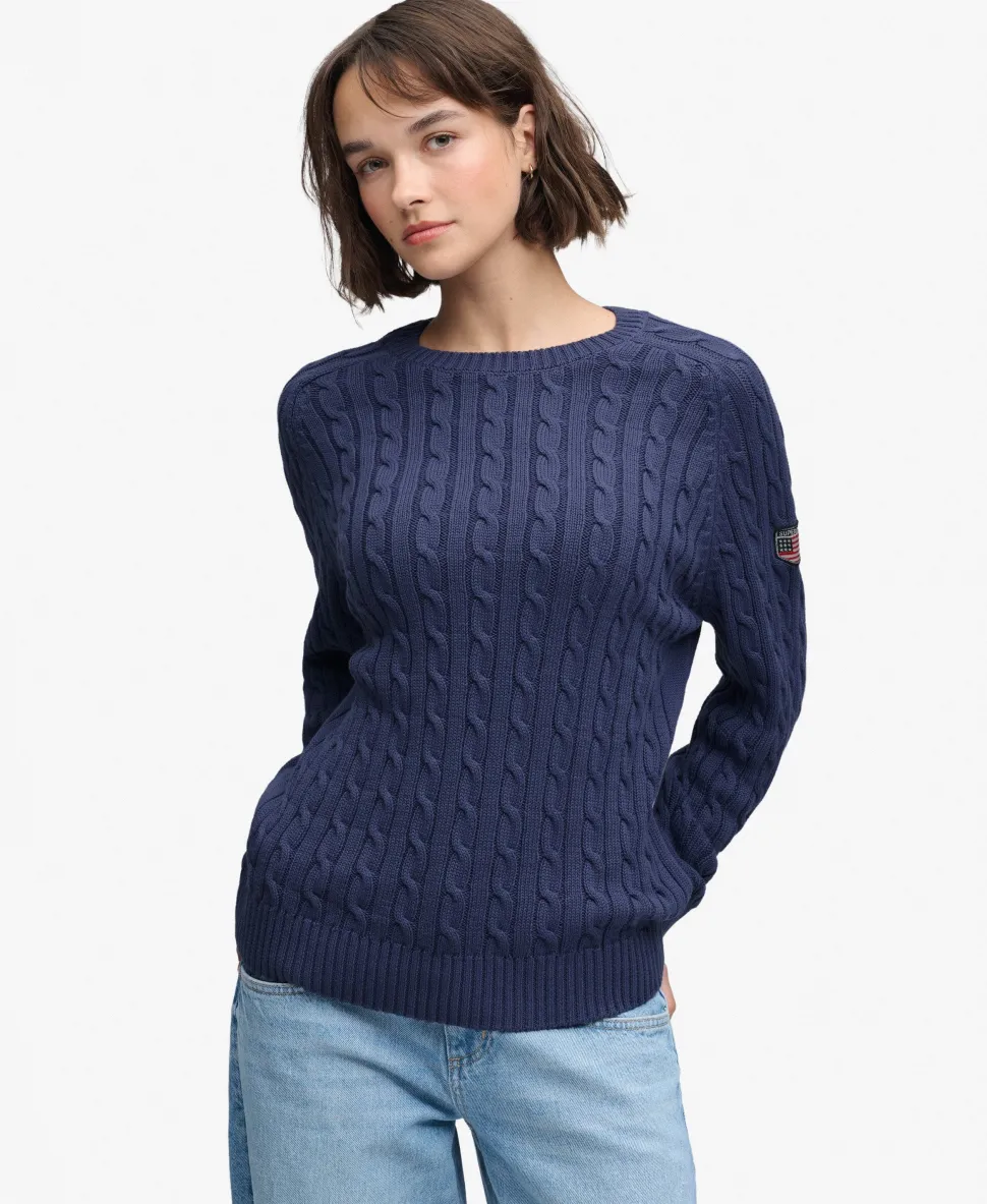 Slouchy Cable Knit Jumper