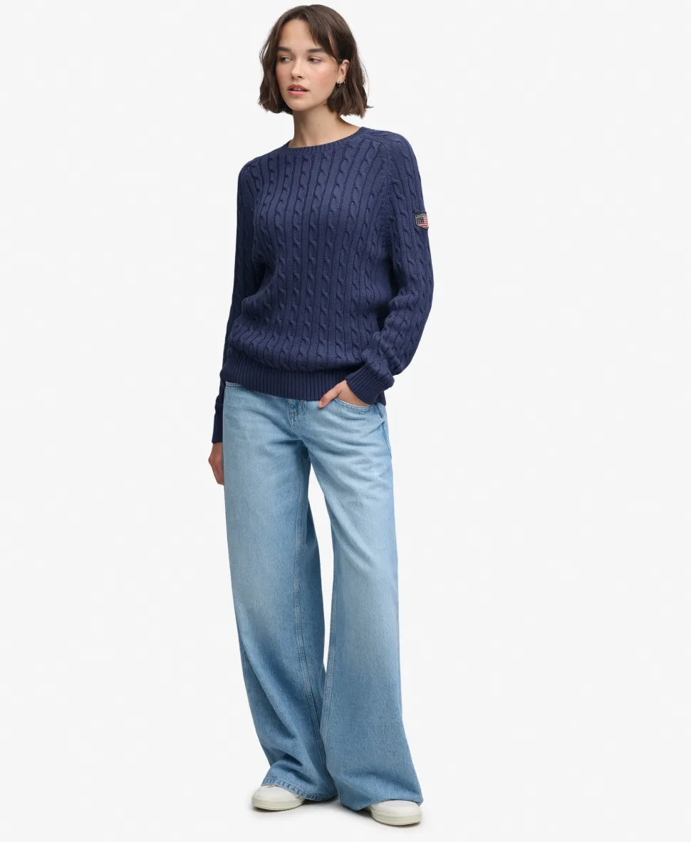 Slouchy Cable Knit Jumper
