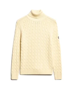 Slouchy Cable Roll Neck Jumper