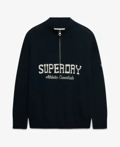 Slouchy Graphic Half Zip Jumper