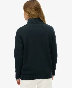 Slouchy Graphic Half Zip Jumper