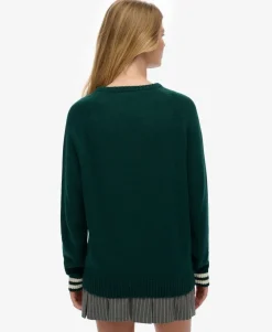 Slouchy Intarsia Graphic Knitted Jumper