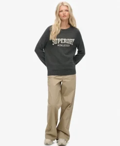 Slouchy Intarsia Graphic Knitted Jumper