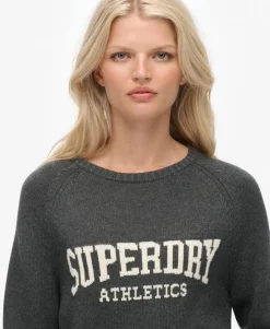 Slouchy Intarsia Graphic Knitted Jumper
