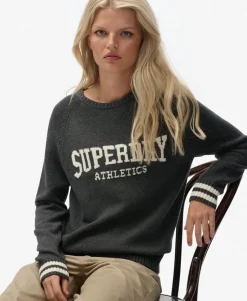 Slouchy Intarsia Graphic Knitted Jumper