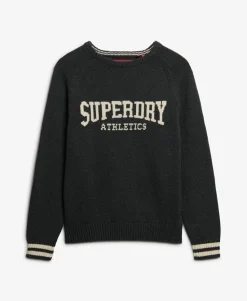 Slouchy Intarsia Graphic Knitted Jumper