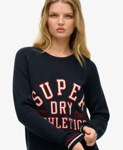 Slouchy Knitted Graphic Crew Jumper