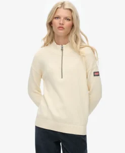 Slouchy Knitted Half Zip