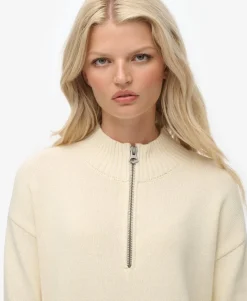 Slouchy Knitted Half Zip