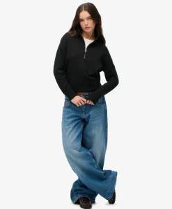 Slouchy Knitted Half Zip