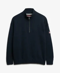Slouchy Knitted Half Zip