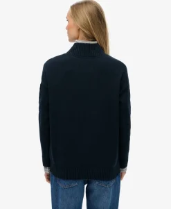 Slouchy Knitted Half Zip