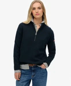 Slouchy Knitted Half Zip