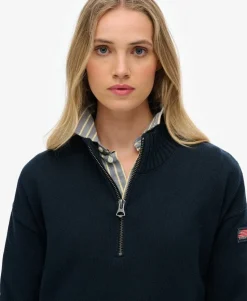 Slouchy Knitted Half Zip