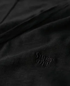Slub Embroidered V-Neck T-Shirt