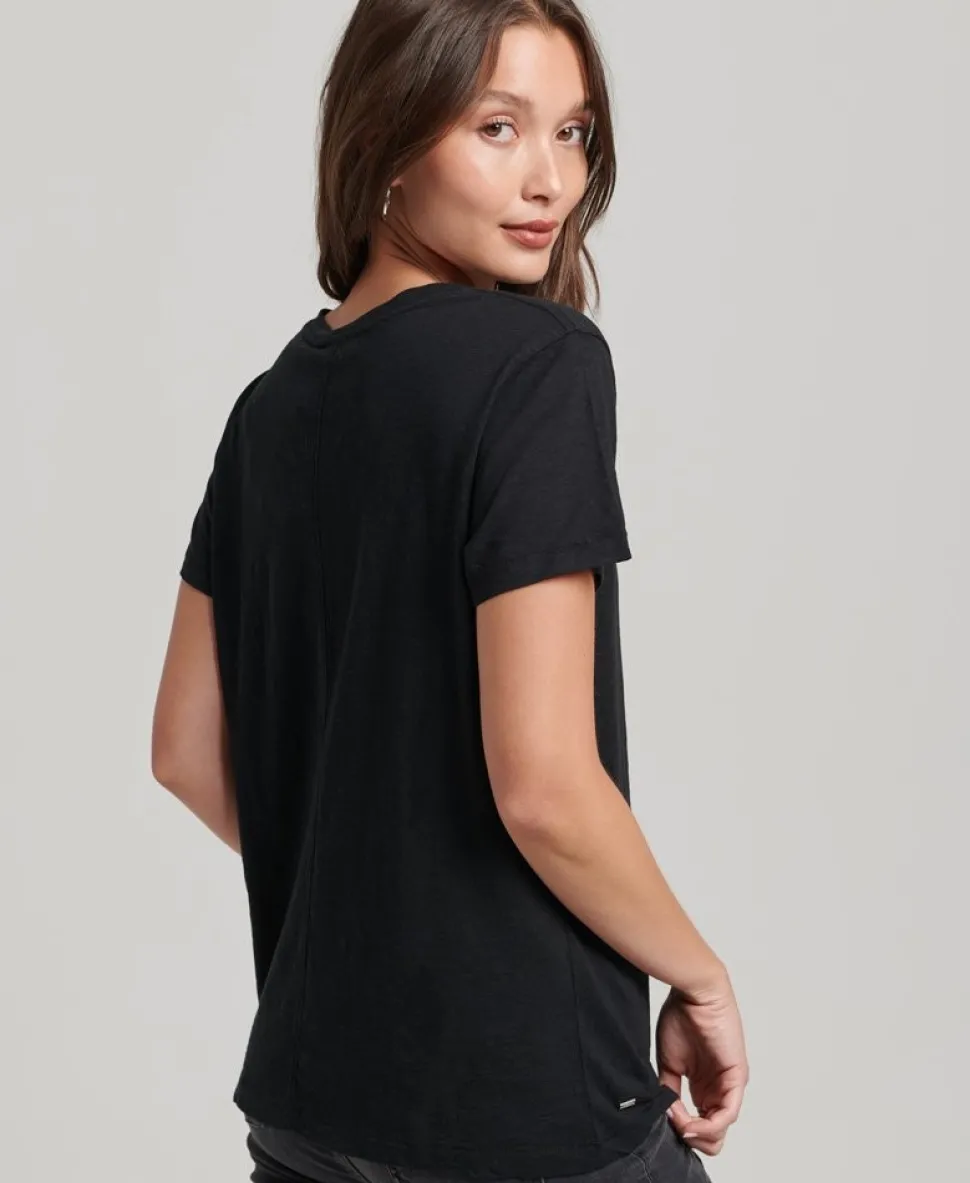 Slub Jersey V-Neck T-Shirt