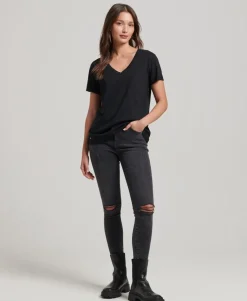 Slub Jersey V-Neck T-Shirt