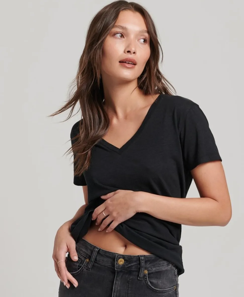 Slub Jersey V-Neck T-Shirt