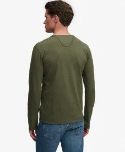 Slub Long Sleeve Jersey Henley Top