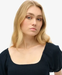 Smocked Woven Top