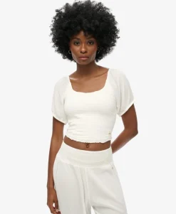 Smocked Woven Top