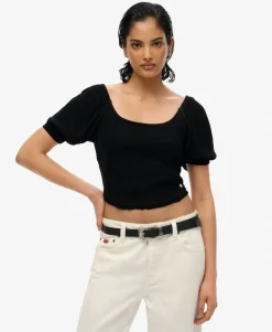 Smocked Woven Top