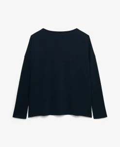 Studios Boat Neck Slub Long Sleeve Top