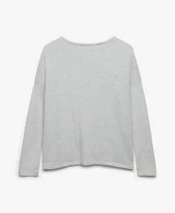 Studios Boat Neck Slub Long Sleeve Top