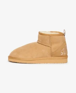 Suede Sherpa Mini Boots