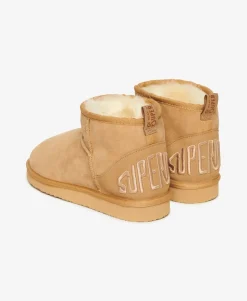 Suede Sherpa Mini Boots