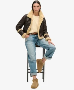 Suede Sherpa Mini Boots