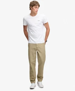 Tapered Washed Chino Trousers
