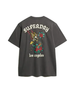 Tattoo Back Graphic Loose T-Shirt