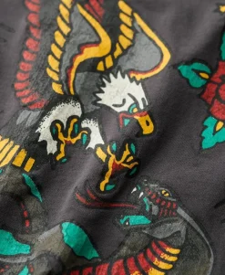 Tattoo Back Graphic Loose T-Shirt