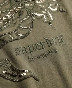 Tattoo Embellished Oversized T-Shirt