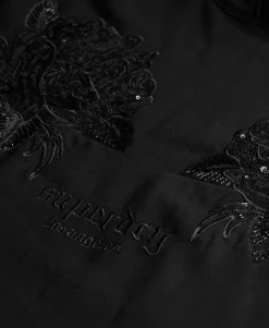 Tattoo Embellished Oversized Hoodie
