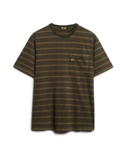 Textured Stripe Pocket T-Shirt