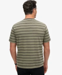 Textured Stripe Pocket T-Shirt