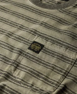 Textured Stripe Pocket T-Shirt